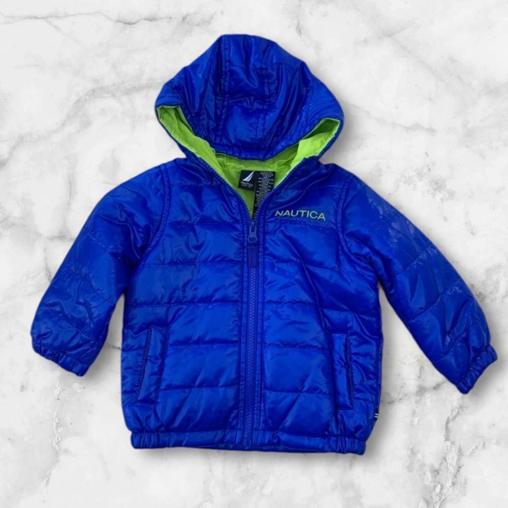 NAUTICA PUFFER JACKET TODDLER BOYS SIZE 18 MONTHS BLUE/GREEN​